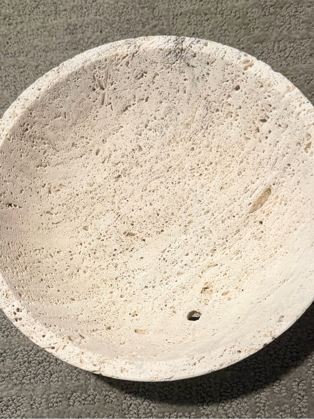 Natural travertine Bowl & Coasters